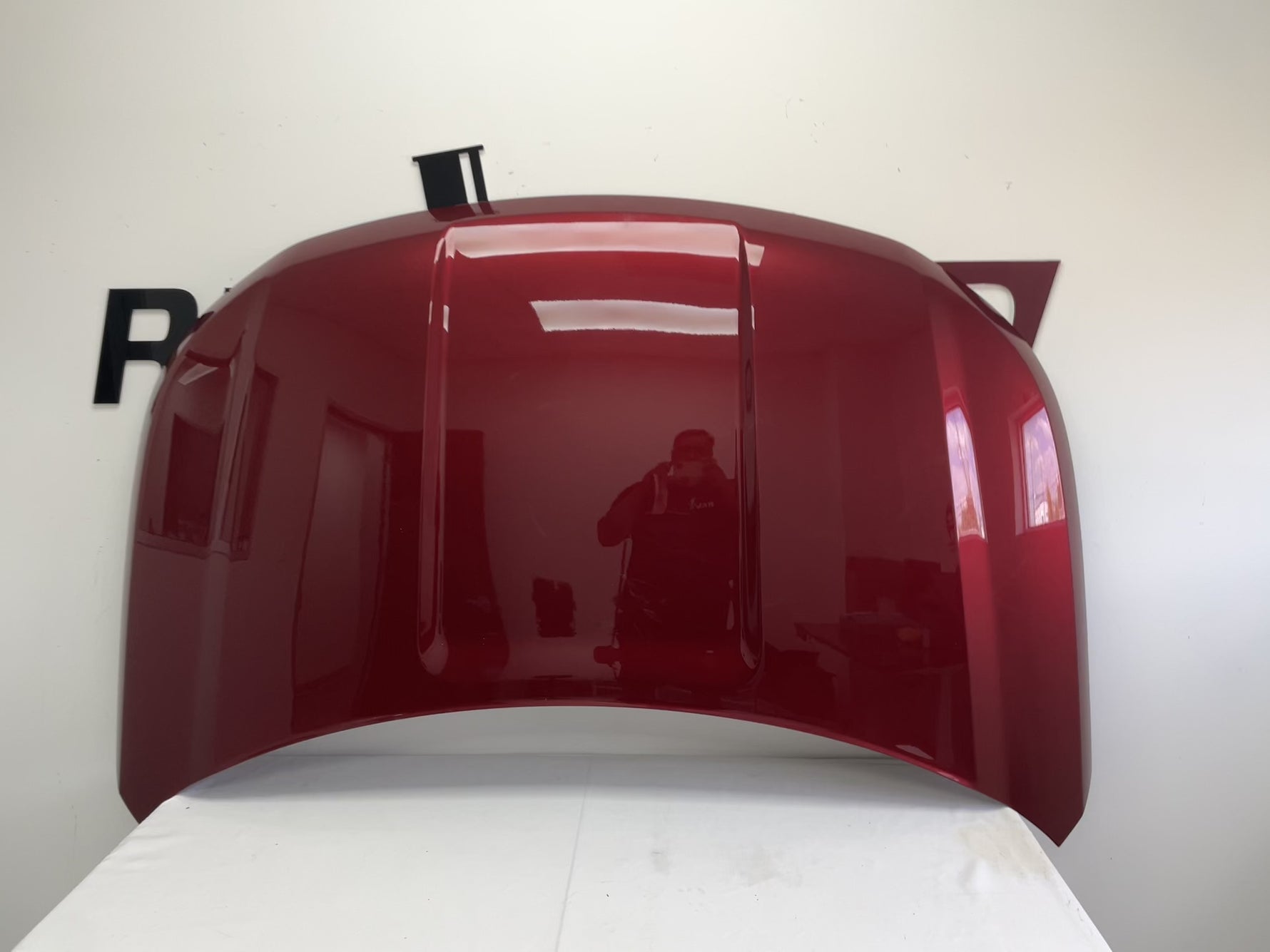 25491 - 2016-2019 Ford Explorer Hood Painted Ruby Red Metallic (RR) Aluminum FB5Z16612A FO1230315  ReveMoto Painted Auto Parts Replacement