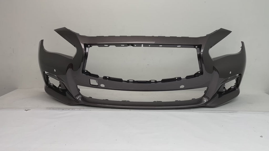 Painted Front Bumper Cover for 2014-2017 Infiniti Q50 (Base) Brown Metallic/Chestnut Brown Metallic (CAN) 620224HC0H IN1000257