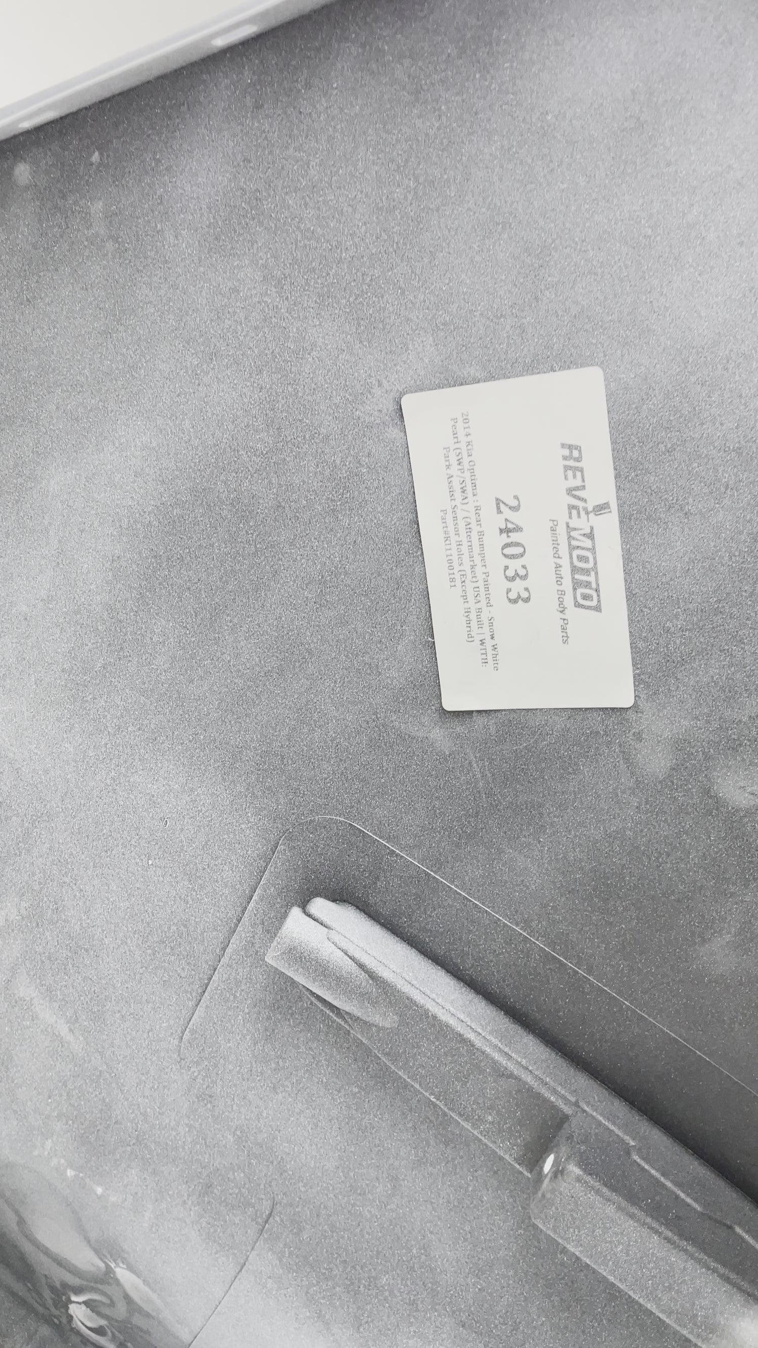 2014-2015 Kia Optima : Rear Bumper Painted (US Built | WITH: Park Assist)