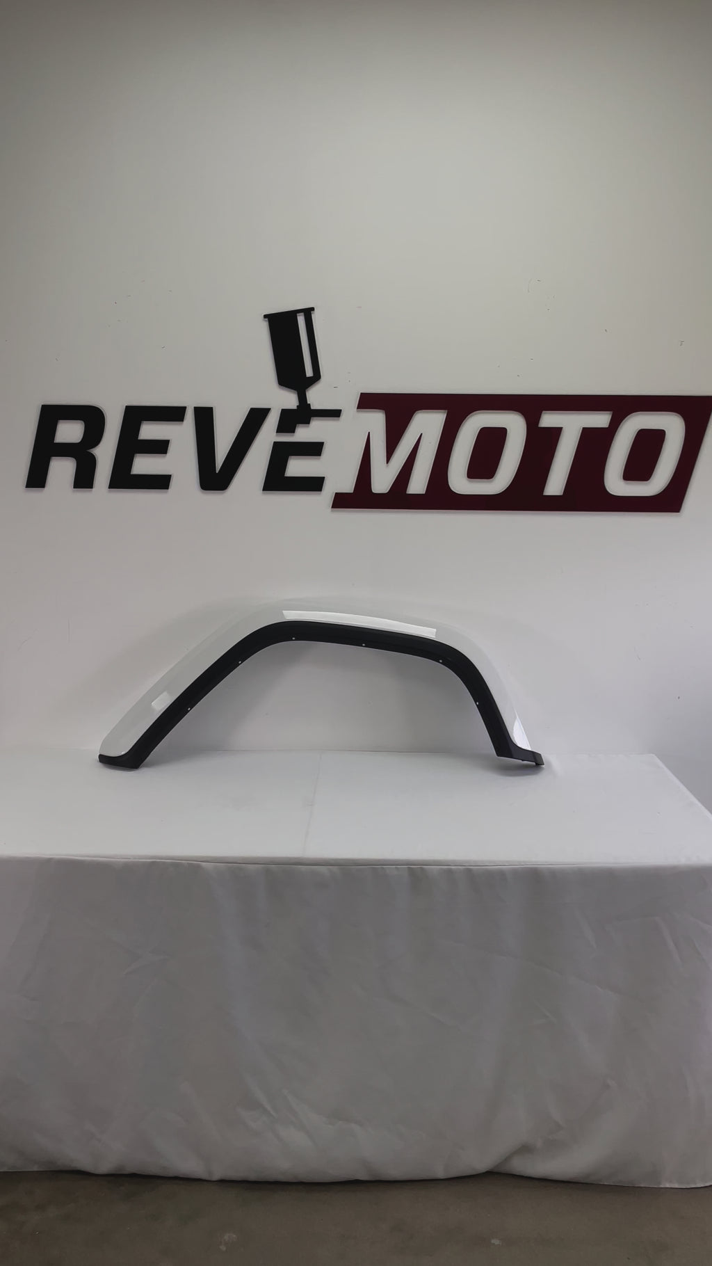 24473 Painted Rear Fender Flare for 2018-2023 Jeep Wrangler (Rubicon, Sport, Sport S Model) Bright White (PW7) 6AD74TZZAF ReveMoto Painted Auto Body Parts Replacement