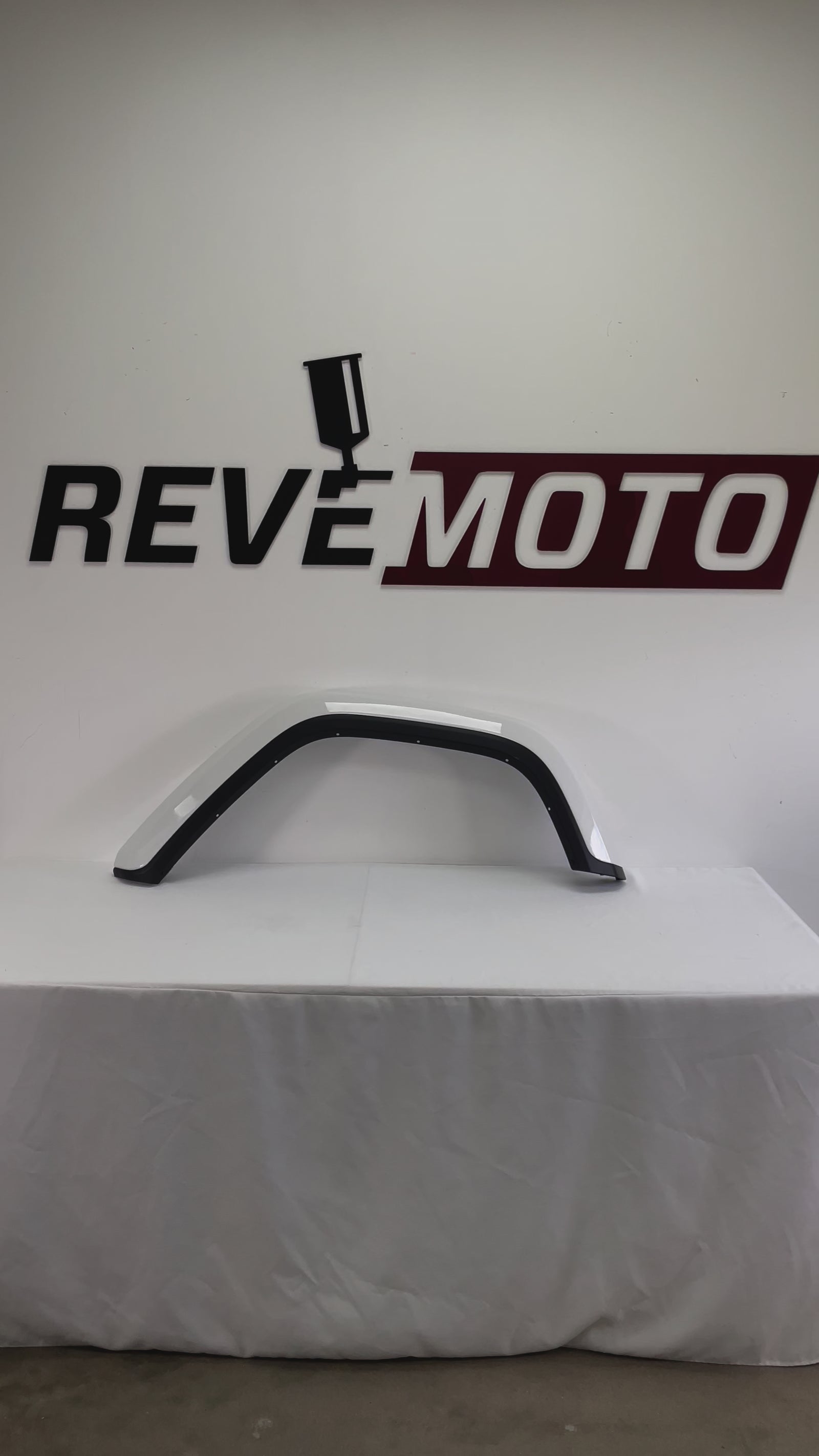 24473 Painted Rear Fender Flare for 2018-2023 Jeep Wrangler (Rubicon, Sport, Sport S Model) Bright White (PW7) 6AD74TZZAF ReveMoto Painted Auto Body Parts Replacement