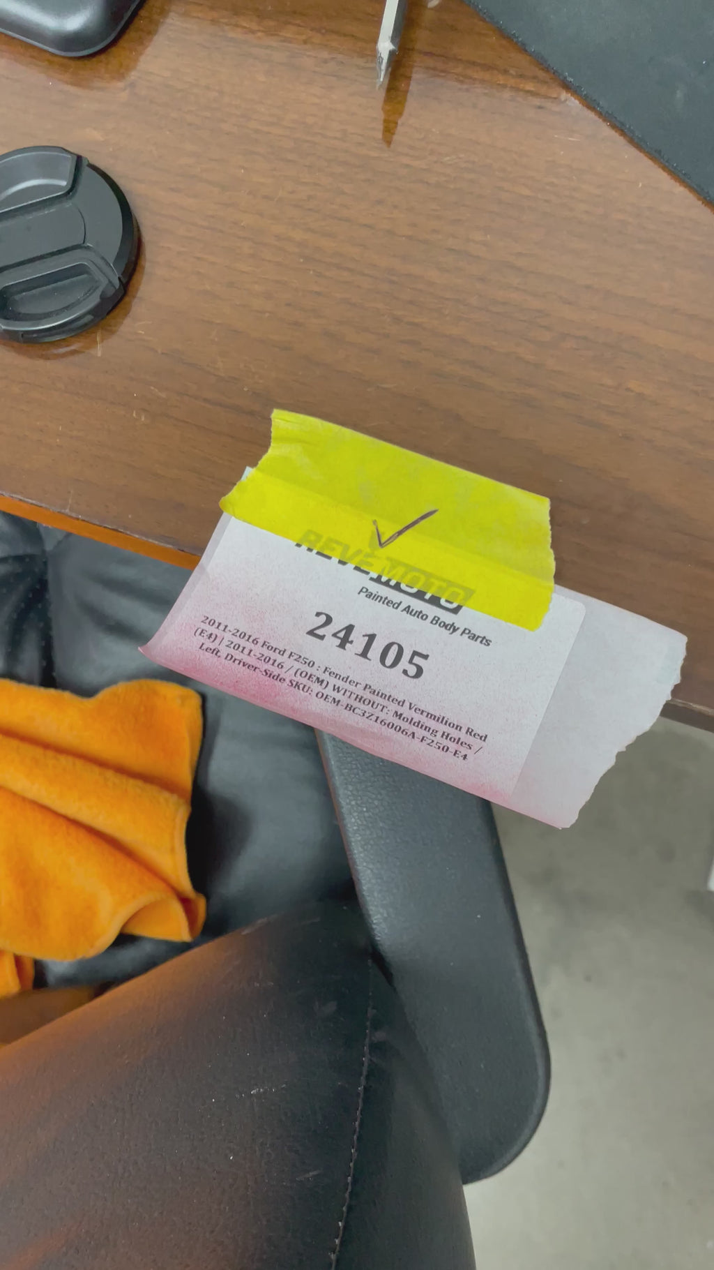 Fender Painted Fender  for 2011-2016 Ford F250 F350 Super Duty Vermilion Red (E4/F1), Left Driver-Side BC3Z16006A FO1240284 ReveMoto Painted Auto Parts Replacement