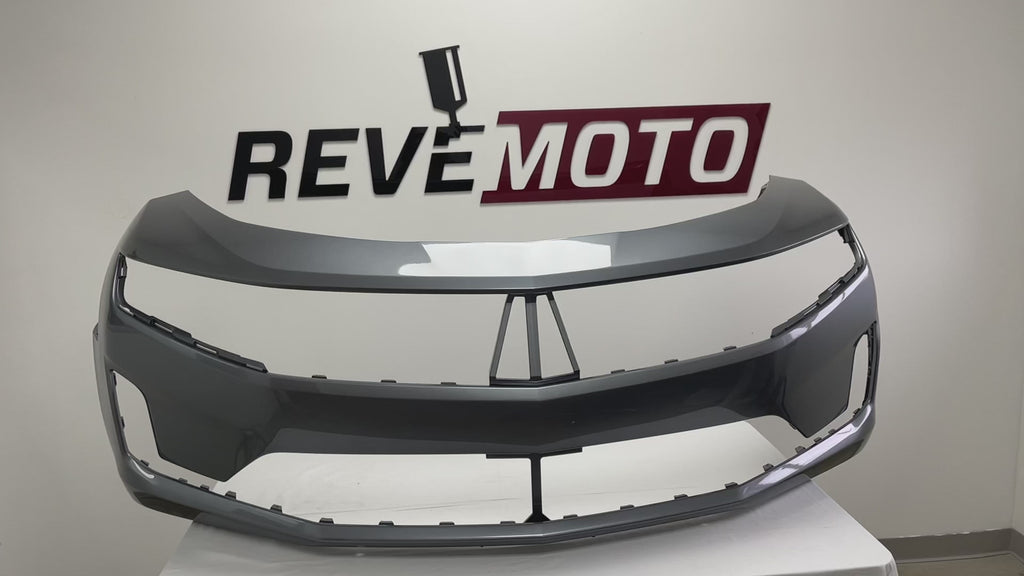 2019-2023 Chevrolet Camaro Front Bumper Painted (WITH: Performance Package) Satin Steel Gray Metallic 3 (WA464C) 84543060