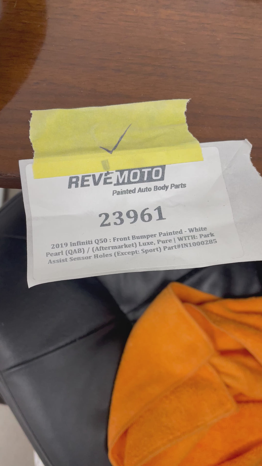 23961 Painted Front Bumper Cover for 2018-2023 Infiniti Q50 (WITHOUT: Sport) White Pearl (QAB) 620226HH1H IN1000285