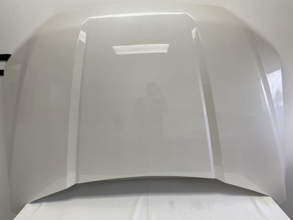 25072 - 2015-2020 Ford F150 Hood Painted White Platinum Pearl (UG) FL3Z16612A ReveMoto Painted Auto Parts Replacement