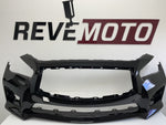 25567 Painted Front Bumper Cover for 2014-2017 Infiniti Q50 (Sport) Black Obsidian (KH3) 620224HD0H IN1000258