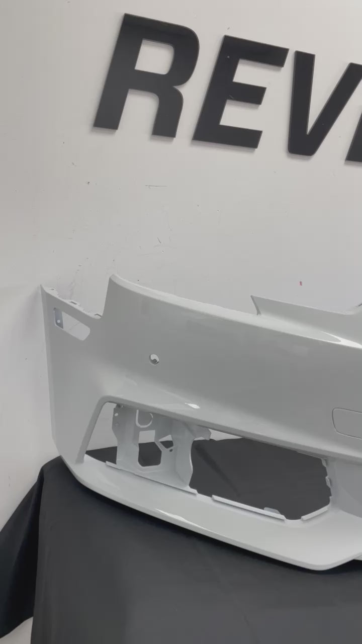 2017-2019 Audi A4 Quattro Front Bumper Painted Gletscherweiss Pearl (LS9R) 8W0807065SGRU AU1000276 ReveMoto Painted Auto Parts Replacement 