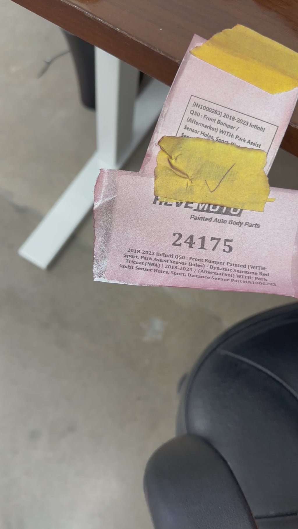 Painted Front Bumper Cover for 2018-2023 Infiniti Q50 (WITH: Sport) Dynamic Sunstone Red Tricoat (NBA) 620226HJ1H IN1000283 ReveMoto Painted Auto  Body Parts Replacement