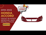 2018-2020 Honda Accord Front Bumper Removal and Installation. ReveMoto.com DIY Easy and Save $$$$$
