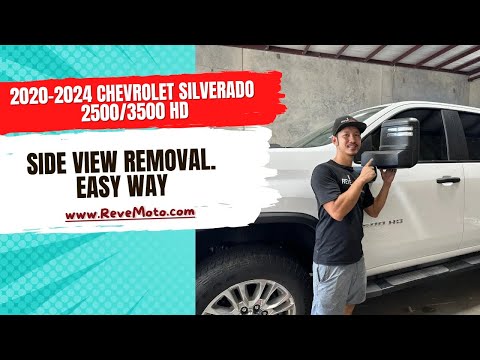 2020-2024 Chevrolet Silverado 2500/3500 HD Side View Mirror Removal and Installation. Easy Way