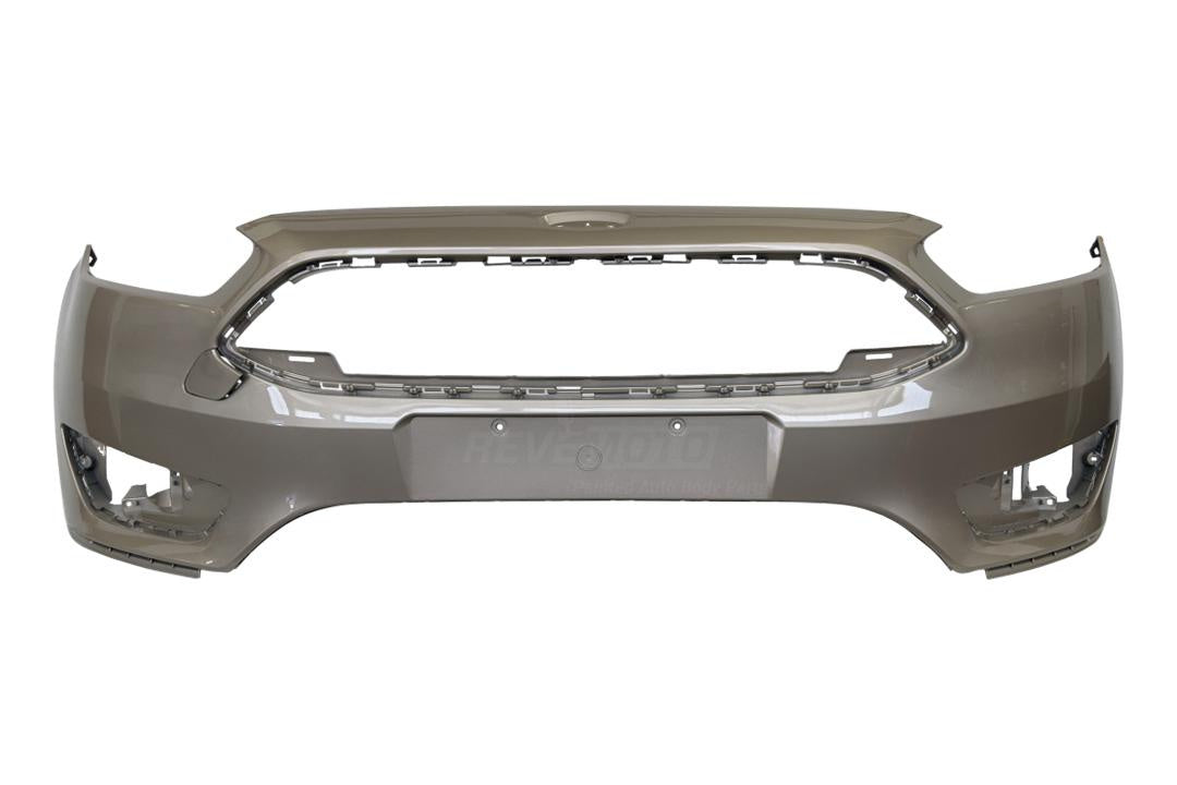 2015-2018 Ford Focus Front Bumper Painted | White Gold Metallic (GN) | WITHOUT: RS and Ecoboost Package | F1EZ17757CAPTM FO1000705