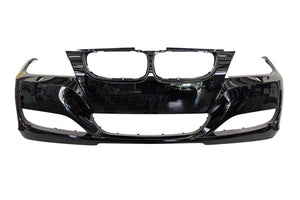 2009-2012 BMW 3-Series Front Bumper Painted_Jet_Black_668_WITH: Head Light Washer Holes | WITHOUT: M-Package, Park Assist Sensor Holes and Parking Distance Control Holes_ 51117226711_ BM1000211