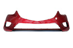 2016 Mazda 6 Front Bumper Cover Painted Soul Red Metallic (41V) / w/o Pasrk Assist Sensor Holes; Primed w/ Textured lower center area GHP950031CBB