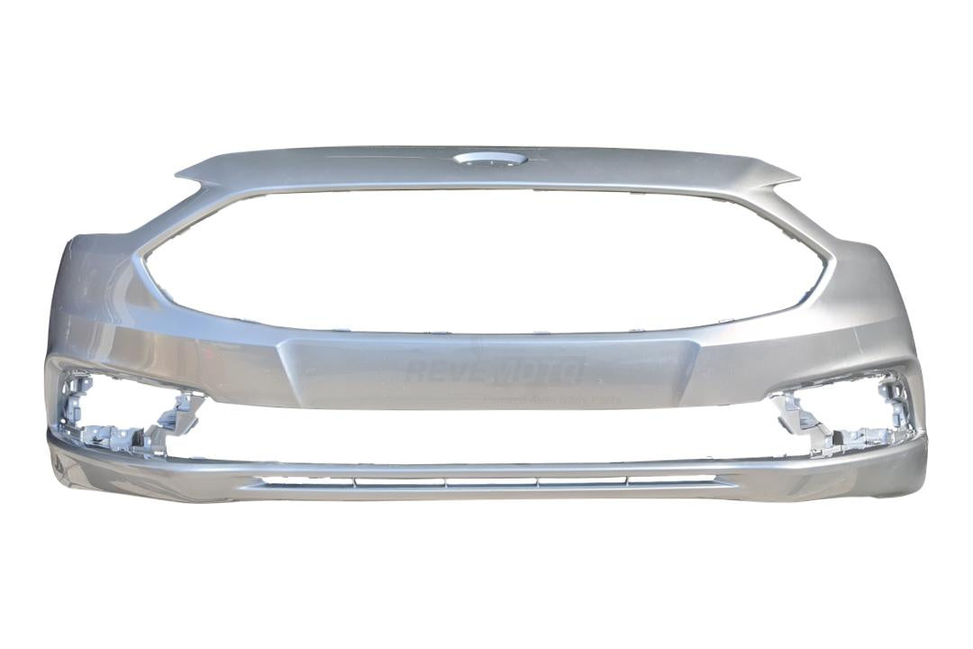 2013-2016 Ford Fusion Front Bumper Painted Ingot Silver Metallic (UX) / WITHOUT: Park Assist Sensor Holes, Tow Hook Holes DS7Z17D957AAPTM FO1000680