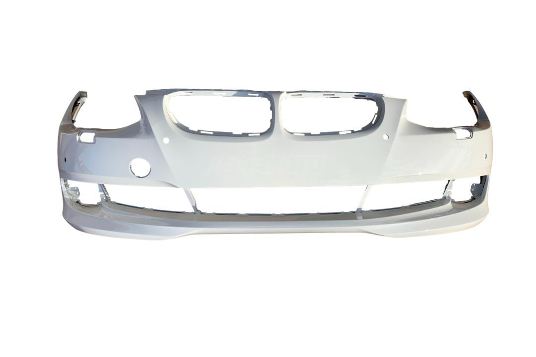 2011-2013 BMW 3-Series Front Bumper Painted_Alpine_White_III_300_WITH: Parking Distance Control Holes and Park Assist Sensor Holes | WITHOUT: M-Package_ 51117256083_ BM1000245