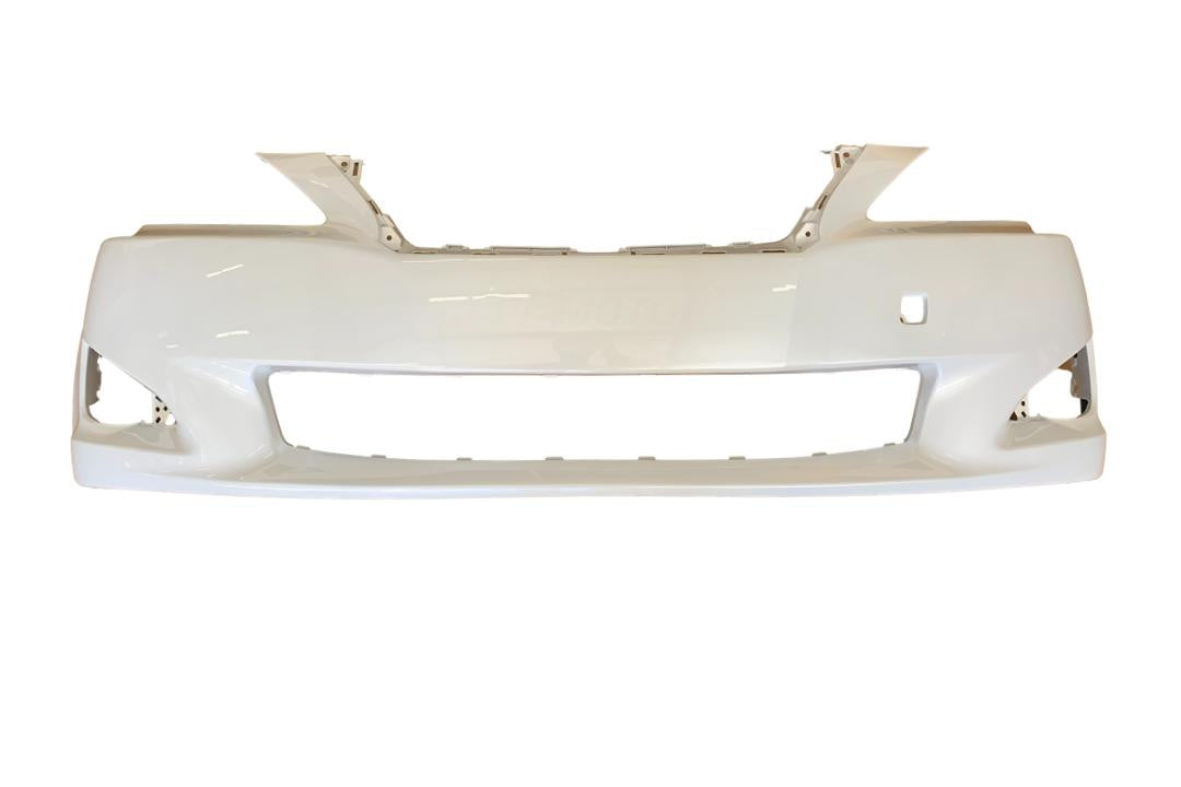 2009-2010 Lexus IS350 Front Bumper Painted_Starfire_Pearl_77_(Sedan) WITHOUT: HL Washer Holes, Park Assist Sensor Holes, Pre-Collision_5211953945_ LX1000188