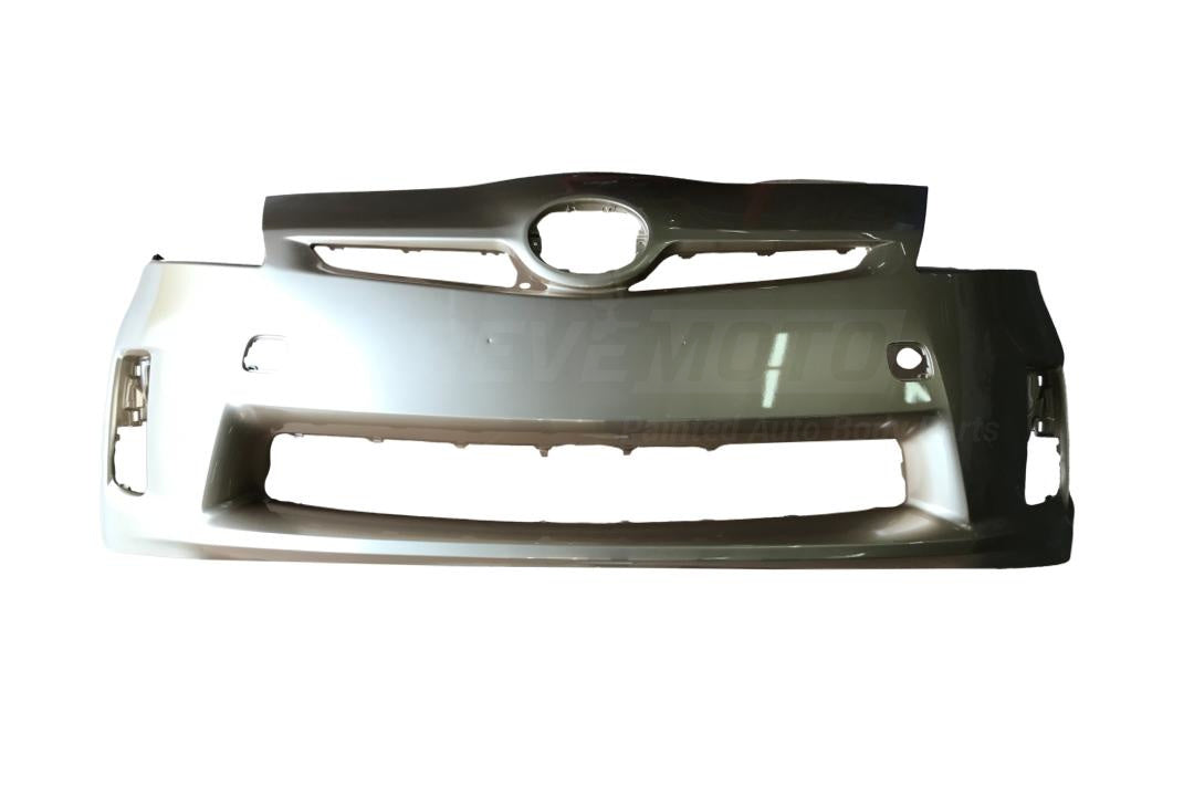 2010-2011 Toyota Prius Front Bumper Cover Painted Sandy Beach Metallic (4T8) (Halogen Headlights) WITHOUT Headlight Washer, Park Sensor Holes, Pre-Collision System 5211947917