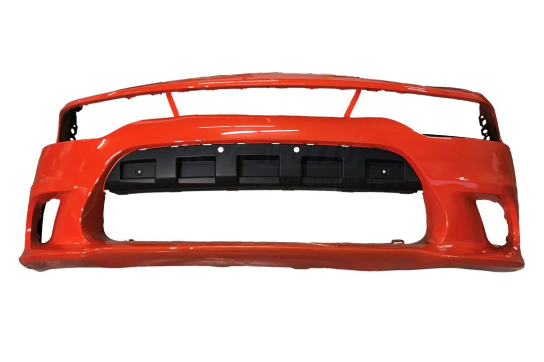2015-2023 Dodge Charger Front Bumper Painted Go Man Go Pearl (PVP) WITH: Elliptical Fog Light Holes | WITHOUT: Crossbar Grille 5PP39TZZAE