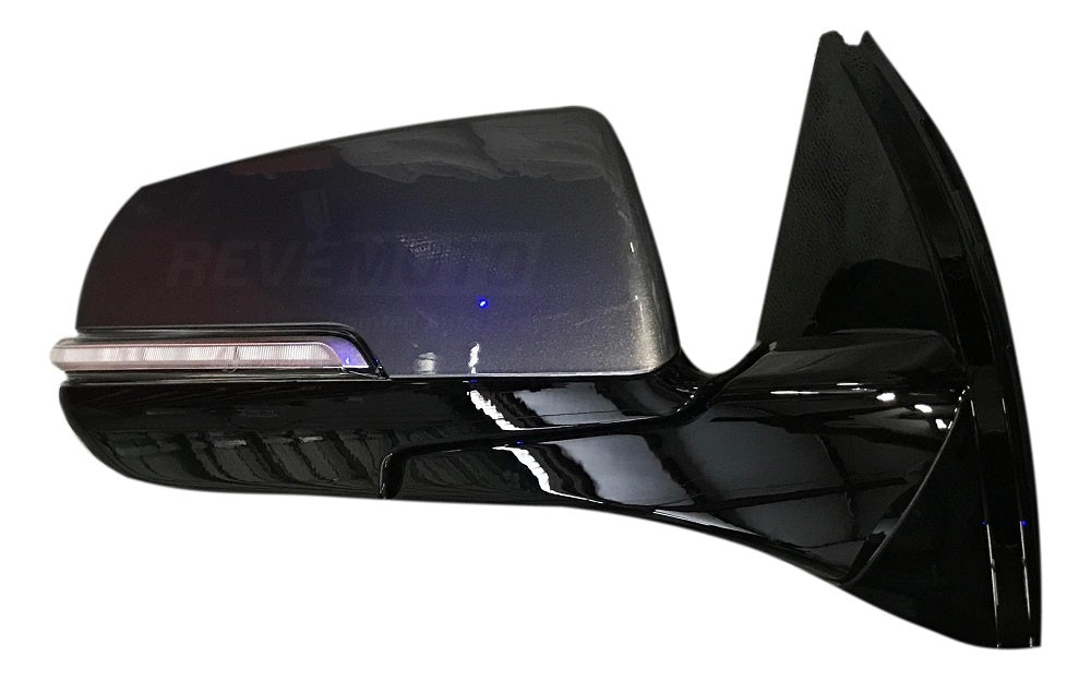 2019 Chevrolet Traverse Side View Mirror Painted Satin Steel Gray Metallic 3(WA464C) (OEM) WITH Blind Spot Detection WITHOUT Surround View Right, Passenger-Side 8449829819