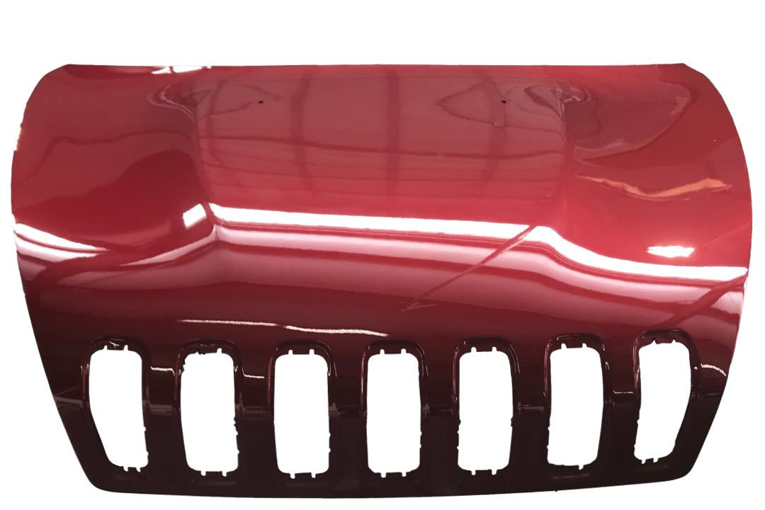 2014-2018 Jeep Cherokee Hood Painted Deep Cherry Red Crystal Pearl (PRP) 68103664AE CH1230302