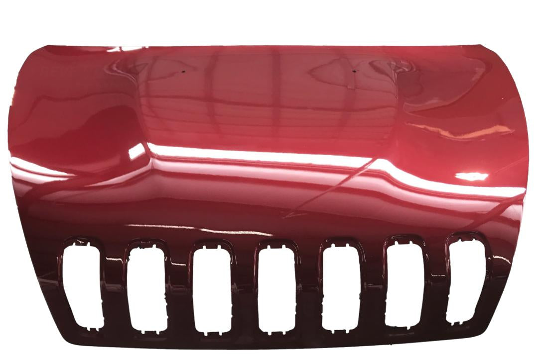 2014-2018 Jeep Cherokee Hood Painted Deep Cherry Red Crystal Pearl (PRP) 68103664AE CH1230302ReveMoto Painted Auto Parts Replacement