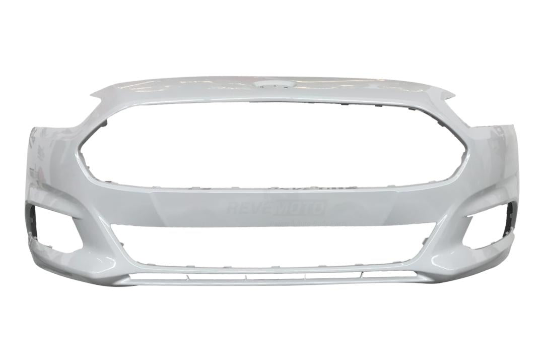 2013-2016 Ford Fusion Front Bumper Painted Oxford White (YZ/Z1) / WITHOUT: Park Assist Sensor Holes, Tow Hook Holes DS7Z17D957AAPTM FO1000680