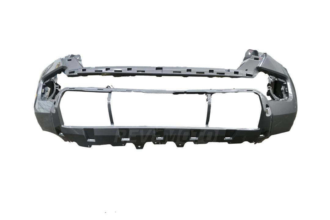 2016-2022 Toyota Tacoma Front Bumper, WITH Wheel Opening Molding TRD Off-Road, Painted Cement Gray Metallic (1H5), Part Number 5211904907