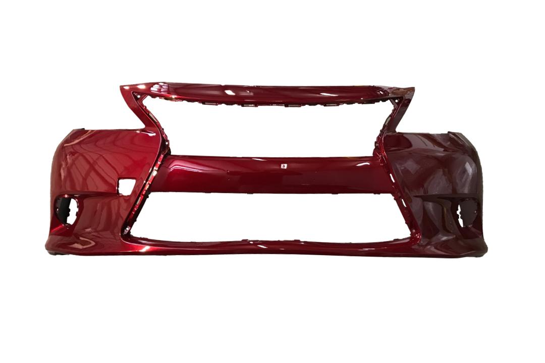 2013-2015 Lexus ES300H Front Bumper Painted Matador Red Tricoat Mica 3R1 WITHOUT: Park Assist Sensor Holes  5211933992 LX1000241