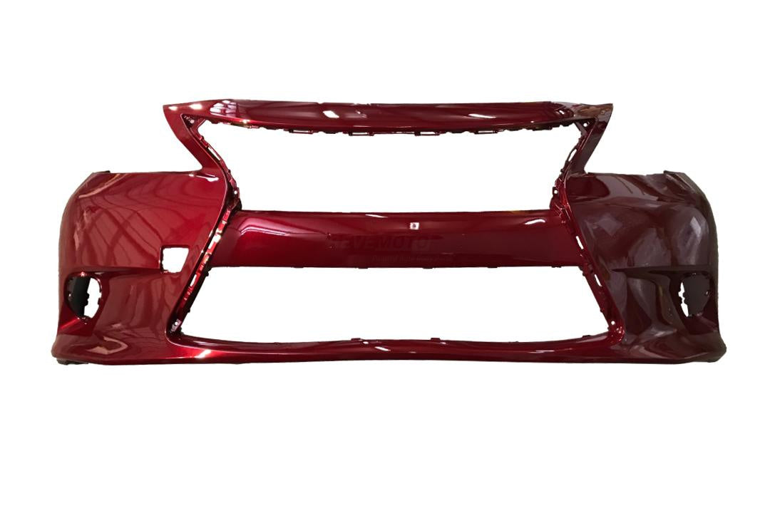 2013-2015 Lexus ES350 Front Bumper Painted Red Tricoat Mica 3R1 WITHOUT: Park Assist Sensor Holes 5211933992 LX1000241 ReveMoto Painted Auto Parts Replacement