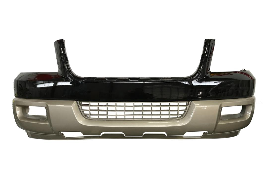 2004-2006 Ford Expedition Front Bumper Painted / (Eddie Bauer/Limited/XLT Sport) WITH: Absorber, Spoiler Holes / Pueblo Gold (G3) 4L1Z17D957HAA