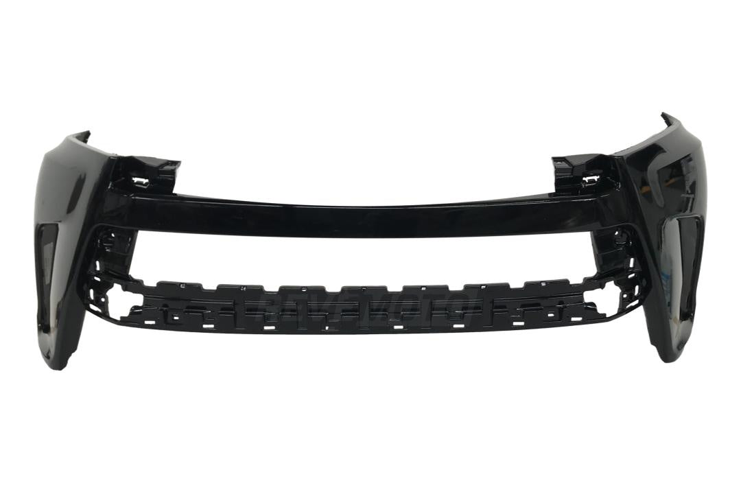 2017-2019 Toyota Highlander Front Bumper Painted Attitude Black Metallic/Attitude Black Mica (218) WITHOUT Park Assist Sensor Holes, Object Sensors 521190E937