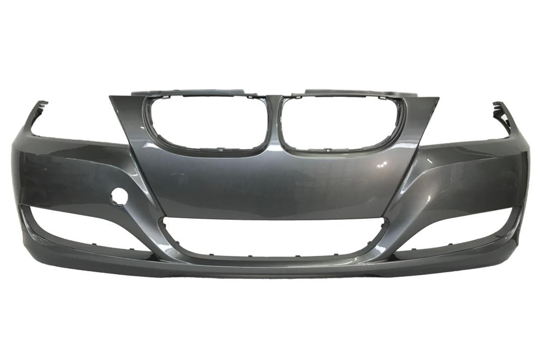 2009-2012 BMW 3-Series Front Bumper Painted_WITHOUT: M-Package, Headlight Washer Holes, Park Assist Sensor Holes and Parking Distance Control Holes_ 51117226709_ BM1000212