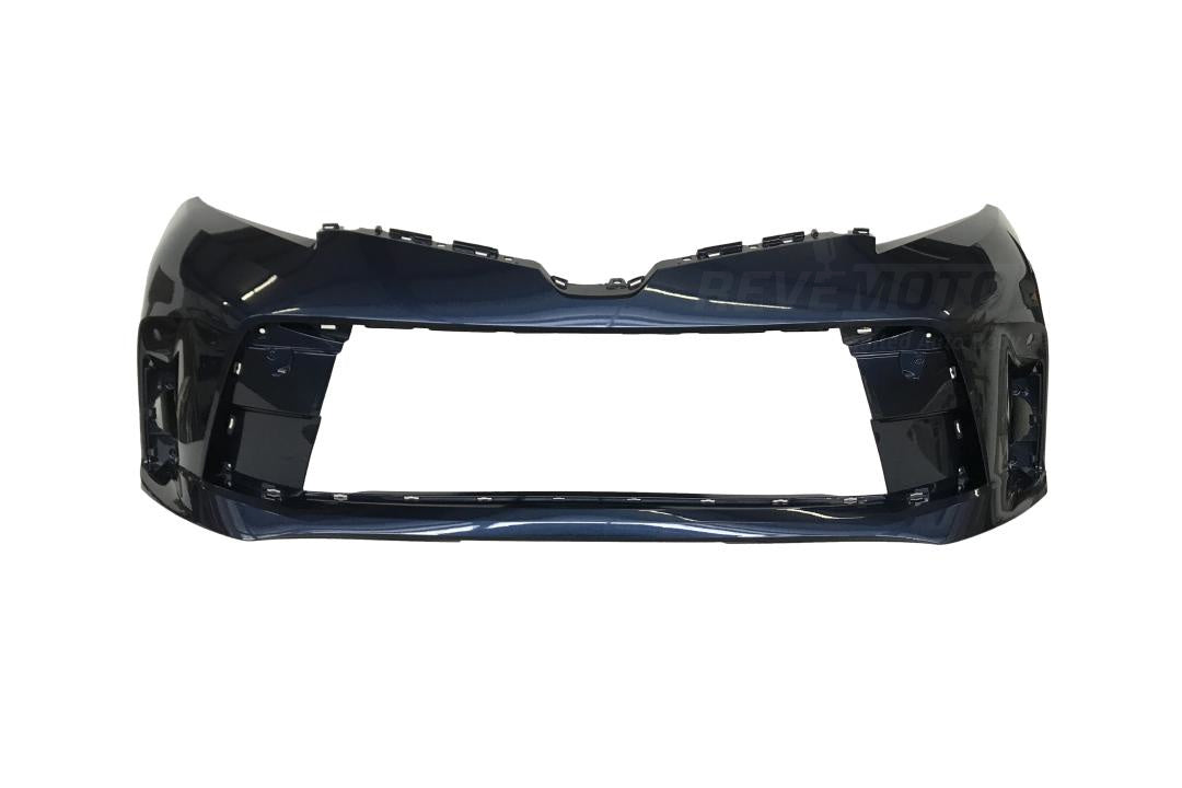 2018-2020 Toyota Sienna Front Bumper Painted Parisian Night Pearl (8W6) WITH: Park Assist Sensor Holes 5211908906