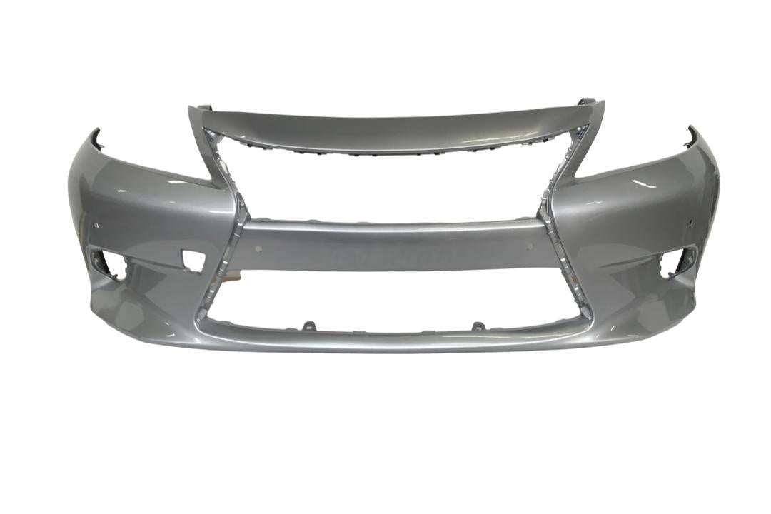 2013-2015 Lexus ES350 Front Bumper Painted Platinum Silver Metallic 1J4 WITH: Park Assist Sensor Holes 521193T912  LX1000242 ReveMoto Painted Auto Parts Replacement