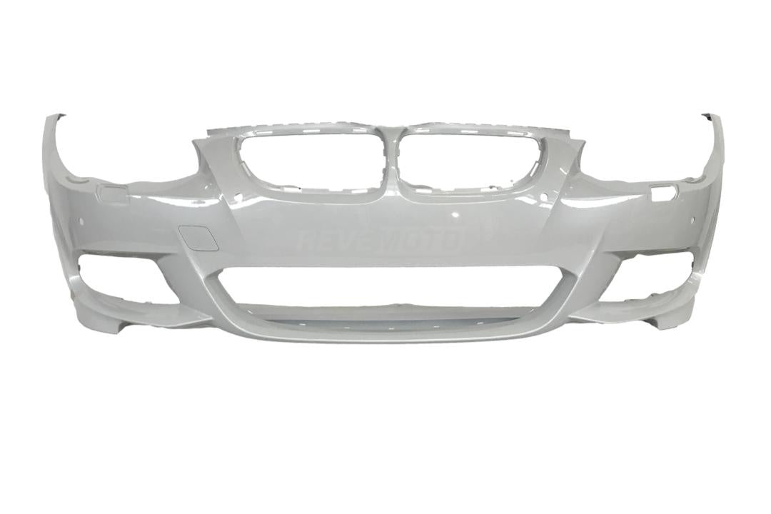 2011-2013 BMW 3-Series Front Bumper Painted_Mineral_White_Pearl_A96_WITH: M-Package, Parking Distance Control Holes, Park Assist Sensor Holes_ 51118035783_ BM1000247