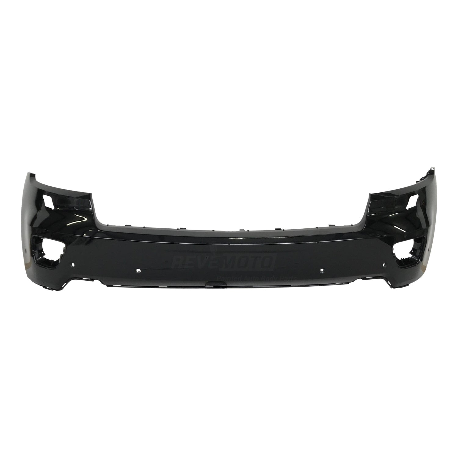 2012 Jeep Grand Cherokee : Front Bumper Painted Brilliant Black Pearl (PXR) / (OEM) WITH: Fog Light Holes, Head Light Washer Holes, Park Assist Sensor Holes SKU: OEM-68078269AB