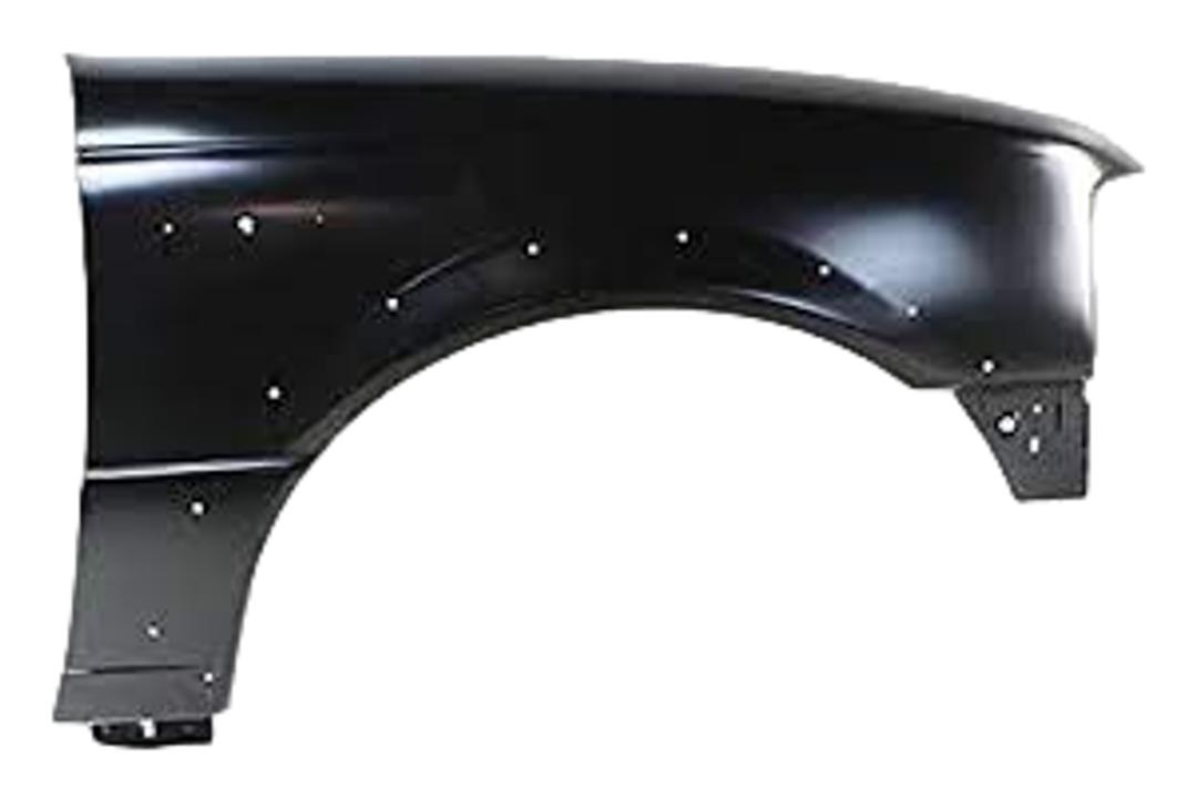 2000-2003 Ford Ranger Fender Painted Right, Passenger-Side WITH- Wheel Molding Holes F87Z16005BA FO1241196_clipped_rev_1