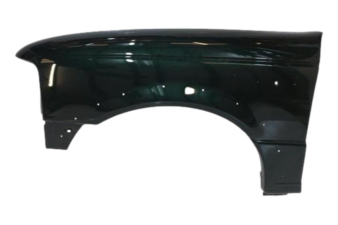 Painted Fender for 2000-2003 Ford Ranger Fender Painted Left, Driver Side WITH Wheel Opening Deep Jewel Green Metallic (PA) 1L5Z16006CA FO1240196 ReveMoto Painted Auto Parts Replacement