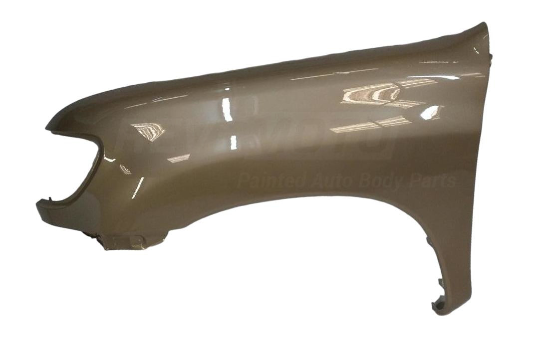 2000-2006 Toyota Tundra Fender Painted Golden Sand Metallic (578) WITHOUT Wheel Flares, Double Cab Left, Driver Side 538020C031 