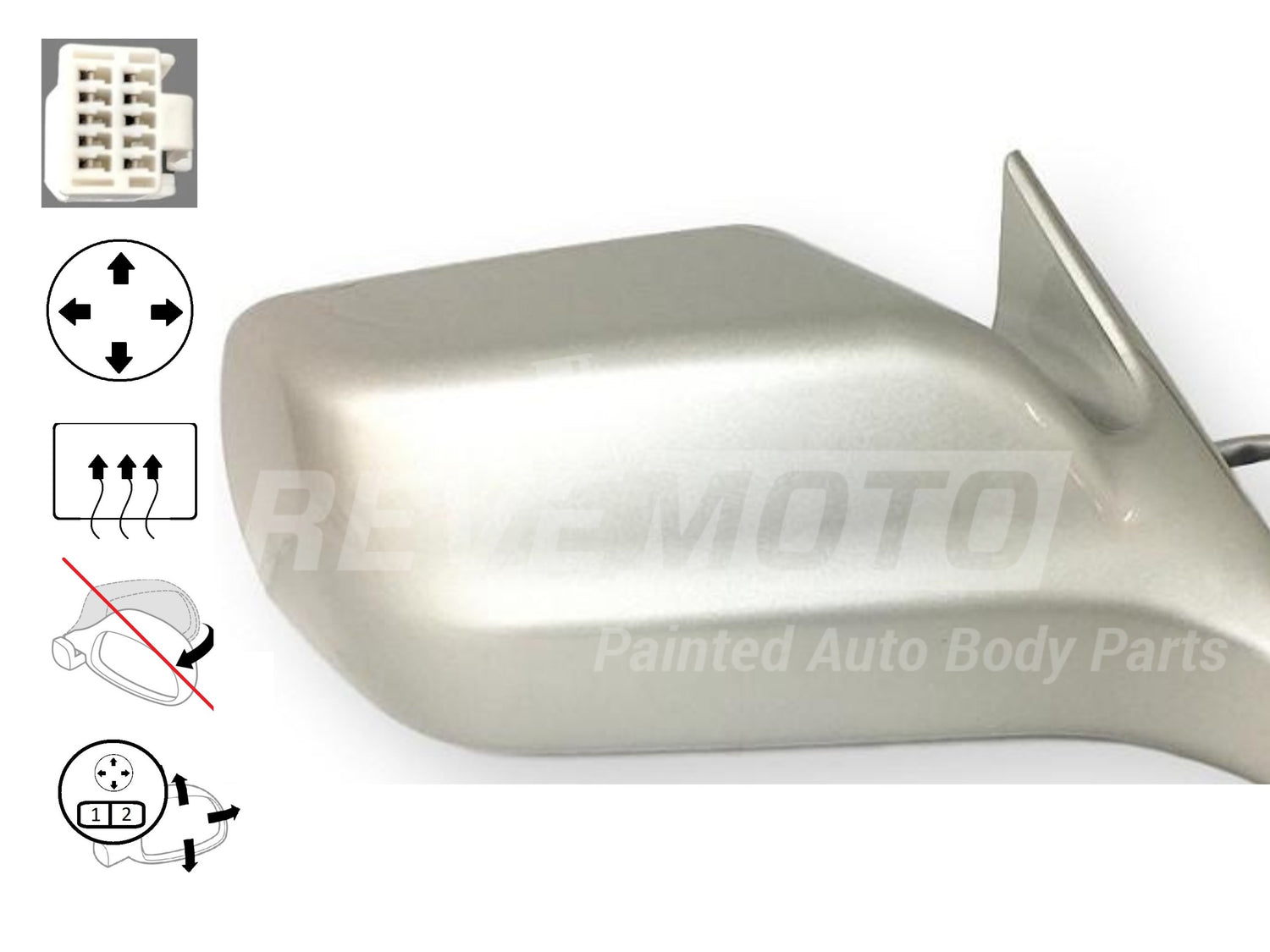 2003 Toyota Avalon Side View Mirror Painted (Right; Passenger-Side)