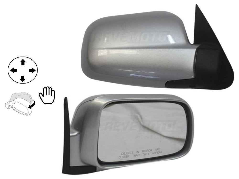 2002-2006 honda CR-V Mirror, right Painted Satin Silver Metallic NH623M 76200S9AA01