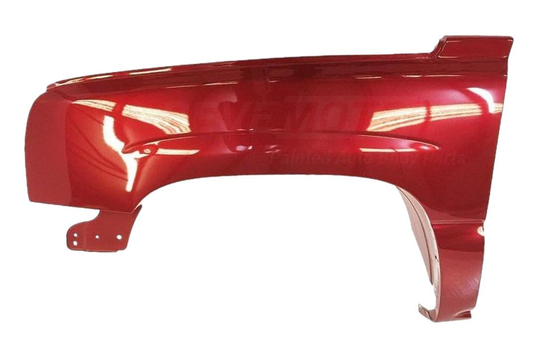 2003-2007 Chevrolet Silverado Driver-Side Fender Painted Sport Red Metallic (WA817K) 88944420 GM1240305 ReveMoto Painted Auto Body Parts