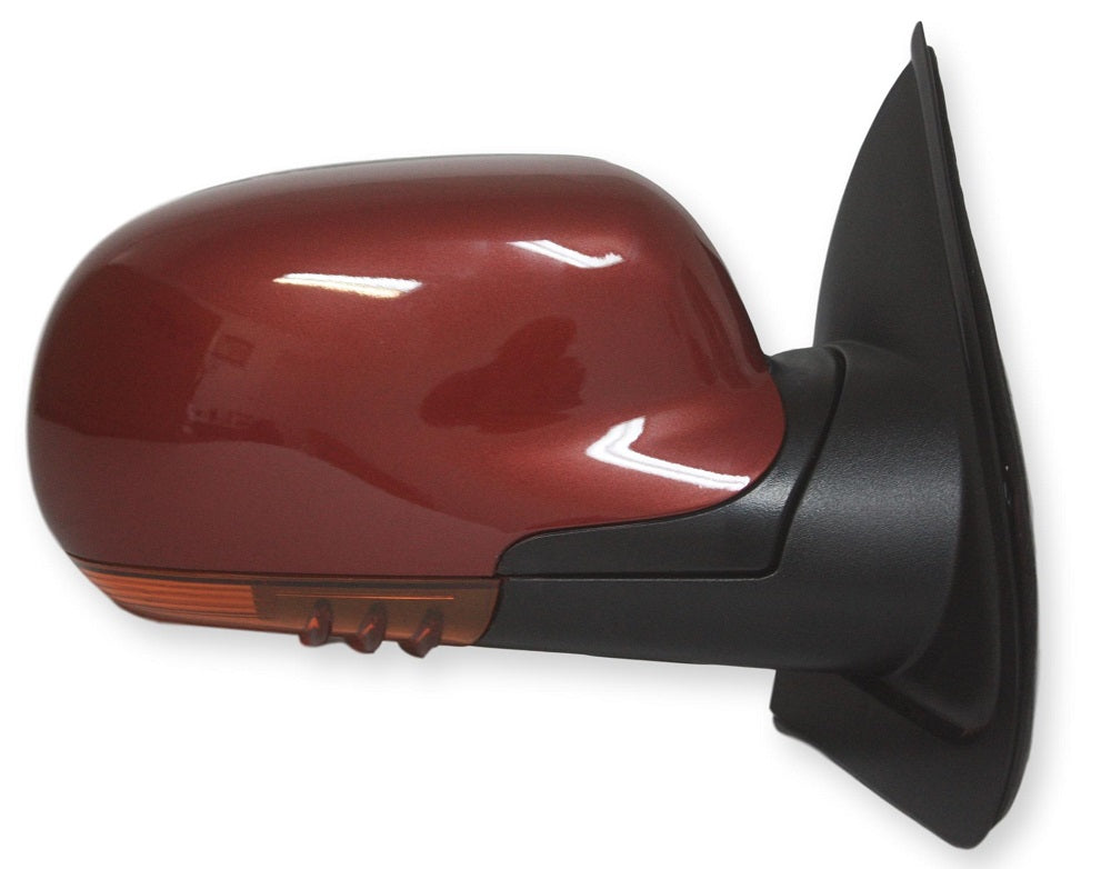 2004-2005 GMC Envoy Side View Mirror, Heated with Signal Lamps and Memory Painted Red Tint Coat Metallic (WA379E), Passenger-Side