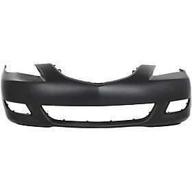 2004-2006 Mazda 3 Front Bumper; Standard Type; Sedan; w/ Fog Lamp Holes; MA1000196; BNYP5003XEBB
