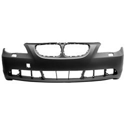 2004-2007 BMW 5Series Front Bumper; w/o M-Pkg; Sedan/Wagon; w/ HL Washer Holes; w/o Park Assist Sensor Holes; BM1000154; 51117111739