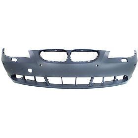 2004-2007 BMW 5Series Front Bumper; w/o M-Pkg; Sedan/Wagon; w/ Park Assist; w/ Park Distance Control Sensor Holes; BM1000153; 51117111740