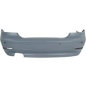 2004-2007 BMW 5Series Rear Bumper; w/o M-Pkg; Sedan; w/ Park Assist Sensor Holes; BM1100139; 51127077940