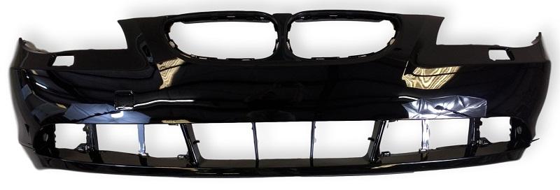 2004 BMW 525I Front Bumper without Park Assist Hole Painted Jet Black (668)