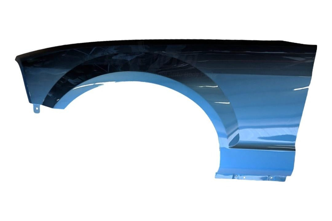 2005-2009 Ford Mustang Left Driver Side Fender Without Emblem Hole Painted Windveil Blue Metallic (P3) 5R3Z16006AA ReveMoto Painted Auto Parts Replacement