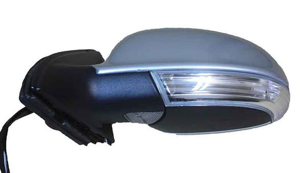 2005-2010 Volkswagen Jetta Side View Mirror Painted Reflex Silver Metallic (LA7W), Driver-Side